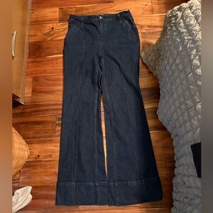 J. Crew Point Sur Dark Blue Flare Jeans